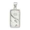thumbnail image 4 of Auriga 925 Sterling Silver You Are Never Alone Antiqued Footprint Pendant for Women (L-34 mm, W-14 mm), 4 of 6