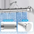 thumbnail image 2 of czcpp-Shower Curtain Rod Adjustable 31-88 Inch, 1 Inch Diameter Spring Tension Curtain Rod Never Rust Non-Slip No Drilling, Stainless Steel Telescoping Rods for Closet, Bathroom, Windows (Silver), 2 of 4