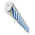 thumbnail image 4 of Awntech 24' x 10' Destin Manual Patio Retractable Awning, Bright Blue/White Stripe, 4 of 7