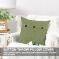 thumbnail image 3 of Funda de almohada para acurrucarse en casa de campo con sofá cama y silla de lino vintage de tres botones, 3 of 5