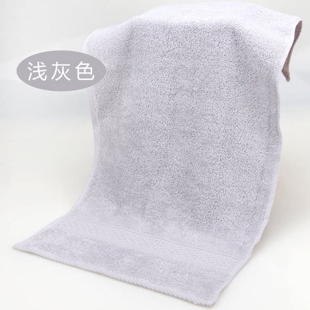 Zhuge 2 toallas de mano de algodón, suaves y muy absorbentes, para baño, de 33 x 73 cm, suaves y absorbentes, ideales para hoteles, color gris claro.
