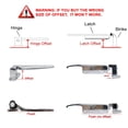 thumbnail image 2 of Kason K56-CB01 Walk-In Safety Chrome Latch Complete with K56-CB03 Strike Offset 3/4" to 1-1/2", 2 of 4
