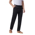 thumbnail image 2 of Large Casual Pants For Men Trendy Business Casual Pants For Spring Comfortable Straight Leg Solid Color Trousers Black 3XL, 2 of 7