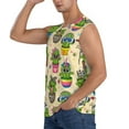 thumbnail image 3 of Pofeuu Cute Cartoon Cactus Print Men's Muscle T-Shirt, Sleeveless, Muscle Tank, Classic Muscle Tee Top For Men Casual Sleeveless Muscle T-Shirt Trendy Clothes-Medium, 3 of 7
