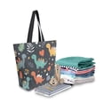 thumbnail image 2 of FORMRS Womens Canvas Tote Bag with Zipper Inner Pocket Shoulder Handbag, Cute Dinosaur, 2 of 7