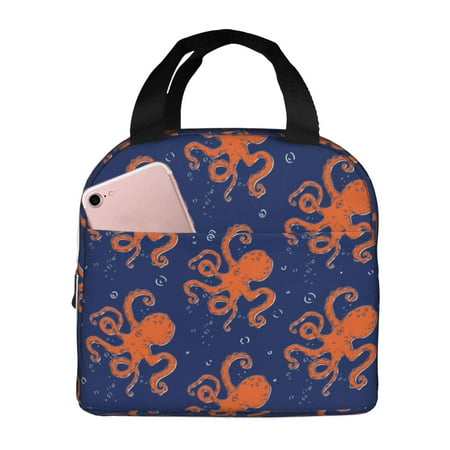 Insulated Lunch Bag for Women Men - Octopus Leakproof Cooler Lunch Box for Women Men  Lunch Tote Bags for Work School Picnic Travel