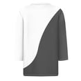 thumbnail image 5 of Women's 3/4 Sleeve Round Neck Printed T-Shirt Tops Blouses Casual Daily Wear Vacation Beach Loungewear Fashion Essential Gift for Ladies | CSEONE,Gray XL, 5 of 5
