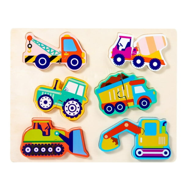 Rompecabezas de madera para ninos pequenos 1 3 Rompecabezas educativos Juguetes para ninos en edad preescolar Edades 1 2 3 anos Ninos o ninas Juegos Trafico CUTICAT Rompecabezas Montessori Walmart en ...