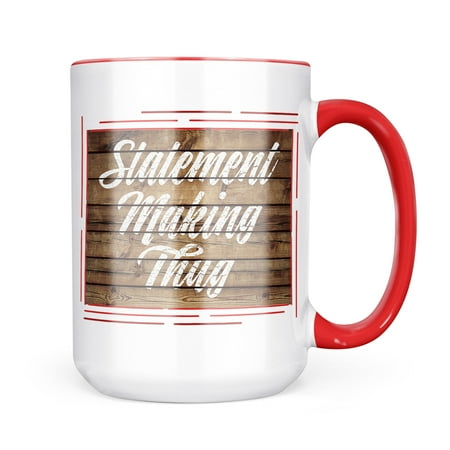 

Neonblond Painted Wood Statement Making Thug Mug gift for Coffee Tea lovers