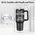 thumbnail image 2 of 40 oz Tumbler with Handle lid and Straw, American Flag Blue Line Stainless Steel Dad Travel Tumbler Cup Mugs,Police Academy Graduation Gifts, Police Gifts for Men Dad, 2 of 7