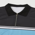 thumbnail image 4 of COSFO Men Polo Shirts Casual Mesh Short Sleeve Striped Shirt Moisture Wicking Collared Loose Fit Golf Pullover Tops, 4 of 7