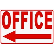 Office Sign with Directional Arrow