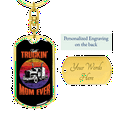thumbnail image 3 of Best Truckin' Mom Ever Swivel Keychain Dog Tag Stainless Steel or 18k Gold, 3 of 10