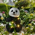 thumbnail image 2 of Estatua Panda Con Solar Solar Jardín Resina para Mamá Abuela (sentada), 2 of 9