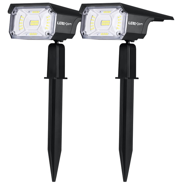 Focos solares LEREKAM, 40 LED, IP65, impermeables, paquete de 2