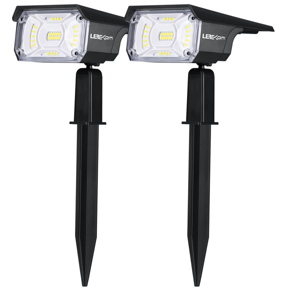 Focos solares LEREKAM, 40 LED, IP65, impermeables, paquete de 2