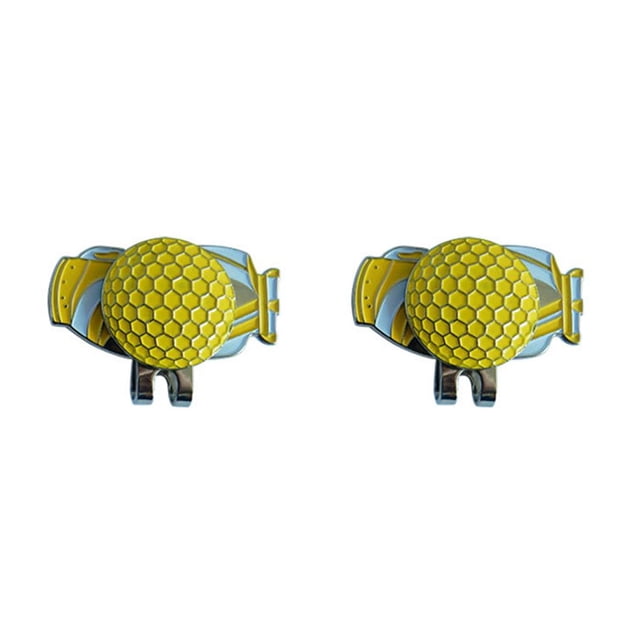 Clip de sombrero de golf Sonducket Marcador de pelotas de golf Amarillo 2Conjunto