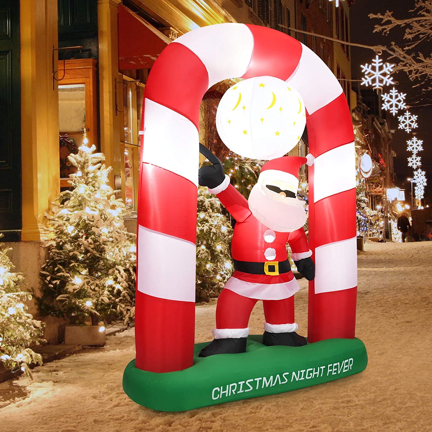 Indoor Outdoor Garden Yard Family Prop Decoration Tangkula 6 FT Inflatable Christmas Tree with Gift Boxes Self Inflating Electric Blow Up Lighted Interior with Fan and Anchor Ropes