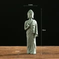 thumbnail image 2 of Ornement de Jardin Debout Bouddha Pierre en Résine Effet Zen Statue Extérieure Intérieure, 2 of 7
