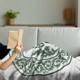 thumbnail image 3 of Thistle Soft Flannel Fleece Throw Blanket, Floral Ornamented Round Leaf Thistle as of Scotland, Cozy Plush for Indoor and Outdoor Use, 60" x 80", Reseda Green Dark Green, by Ambesonne, 3 of 5