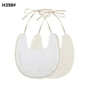 1Pc Cotton Embroidery Double Sided Baby Bibs Baby Girls Saliva Towel Newborn Toddler Baby Boys Feeding Burp Cloths Bandana Scarf H398-1pc-double-side