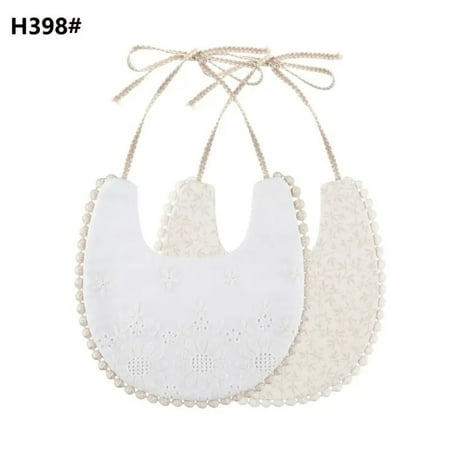 1Pc Cotton Embroidery Double Sided Baby Bibs Baby Girls Saliva Towel Newborn Toddler Baby Boys Feeding Burp Cloths Bandana Scarf H398-1pc-double-side