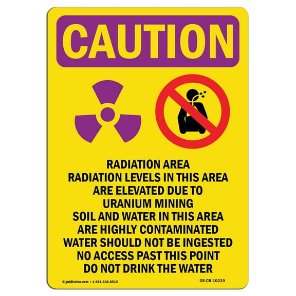 OSHA CAUTION RADIATION Sign - OSHA-Chemical-Gas-Sign-OREP-31194_1000 | Aluminum Sign | Protect Your Business, Work Site, Warehouse | Made in the USA