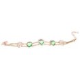thumbnail image 2 of KATGI Fashion 18K Gold Plated Hearts Double Chain Austrian Green Crystal Bracelet, 2 of 3