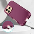 thumbnail image 5 of I-HONVA For iPhone 16 Pro Case,3-Layer Military Grade Drop Protection Anti-Slip Bumper Rugged Shockproof Dustproof Protection 6.3 inch Phone Case,Red Pink, 5 of 7