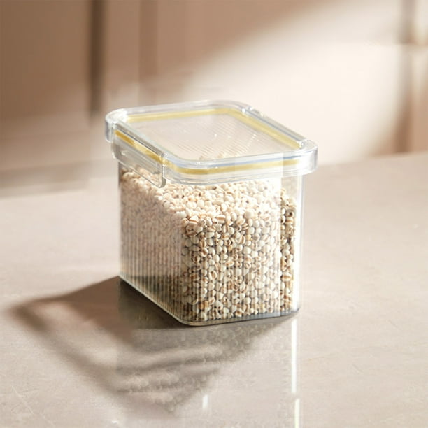 Organizadores y almacenamiento de armarios, Organización y almacenamiento, Contenedores de almacenamiento, Contenedores de almacenamiento Lata sellada Comida Plástico Café Cocina Hogar Transparente Sn