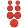 thumbnail image 2 of Pyrex (2) 7202-PC 1-Cup, (2) 7200-PC 2-Cup, (2) 7201-PC 4-Cup and (1) 7402-PC 6/7-Cup Poppy Red Lids, 2 of 6