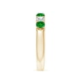thumbnail image 3 of ANGARA Natural Shared Prong Emerald and Diamond Half Eternity Ring in 14K Yellow Gold for Women (Size-3.1mm) | May Birthstone, Birthday, Anniversary, Jewelry Gift for Women | Natural Emerald Ring, 3 of 9
