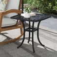 thumbnail image 2 of Outsunny Table d'Appoint d'Extérieur en Aluminium Coulé avec Trou pour Parasol, 2 of 10
