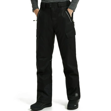 HARD LAND Men's Snow Pants Waterproof Insulated Ski Pants Windproof Durable Snowboard Pants for Winter