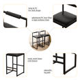 thumbnail image 3 of TesNus Counter Height Bar Stools 32.48" Black PU Upholstered With Back Metal Frame Set of 2 for Dining Room, 3 of 8