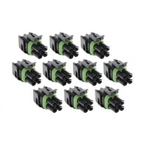 ALLSTAR PERFORMANCE ALL76296-10 Wiring Connectors and Terminals 4 Pin Weather Pack Square Tower Housing 10p