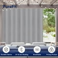 thumbnail image 3 of Rideaux d'Extérieur pour Patio – Rideaux d'Extérieur Résistants aux Intempéries et à la Décoloration pour Gazebo, Véranda avant, Pergola, Rideau d'Intimité Bloquant le Soleil x Panneau Orange, 3 of 7