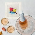 thumbnail image 6 of Jolitee Decorative Hemstitch Cocktail Napkins, 6"x6" Washable Linen-Like Cloth Napkins, Handmade for Entertaining and Everyday Use (Pickleball Splash), 6 of 8