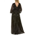 thumbnail image 2 of Halston womens  Madelyn Gown, 8, Black, 2 of 3