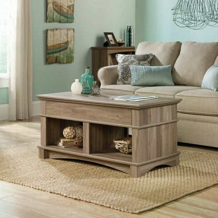 sauder harbor view lift-top coffee table, salt oak finish sauder harbor view lift-top coffee table, salt oak finish