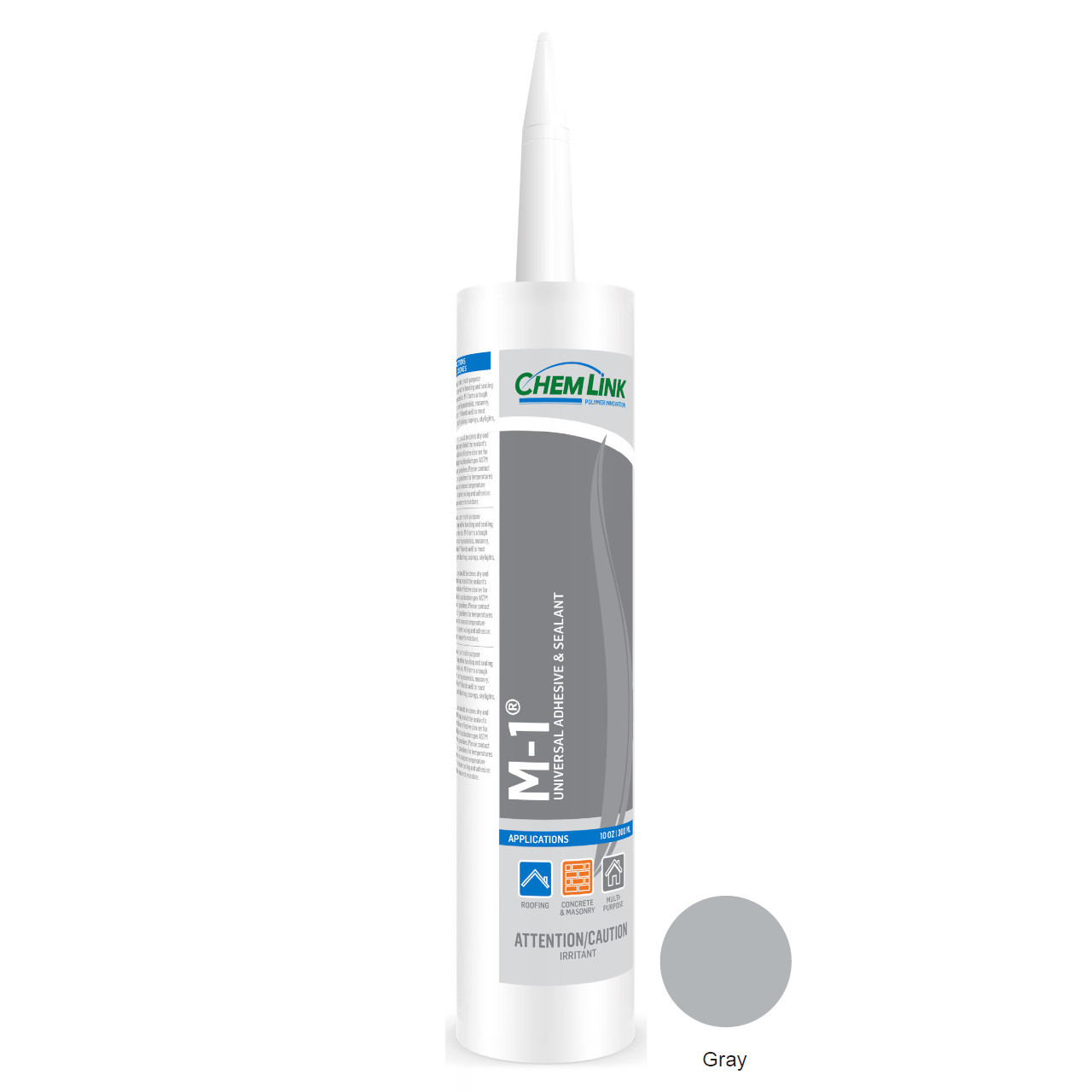 ChemLink 10.1 Oz M1 Structural Adhesive/Sealant Gray