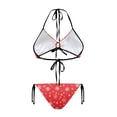 thumbnail image 2 of Chririnla Women's Christmas Snowflake Bell Print Halter Bikini Set - Sexy Two Piece Triangle Swimsuit for Beach Vacation & Pool Party, 2 of 9