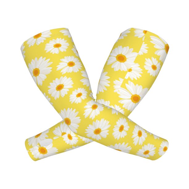 Balery Daisies Flowers Mangas Refrescantes para Brazos para Hombre y Mujer – Transpirables y Absorbentes de Humedad para Mujeres, Hombres y Niños