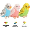 thumbnail image 2 of 3 Pcs Parakeet Plush Toy, 5.5 Inches, Bird Stuffed Animal for Kids, Realistic Decorative Soft Toy, Suitable for Gifts, Blue Green Pink, 2 of 5