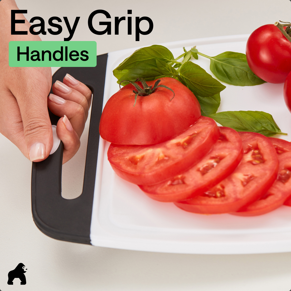 Gorilla Grip 3-Piece Reversible Cutting Board Set, Black photo 8