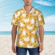 thumbnail image 2 of Balery Funny Chicken Camisas hawaianas de manga corta para hombre, camisas playeras de corte holgado, camisas de vacaciones con botones,Small, 2 of 7