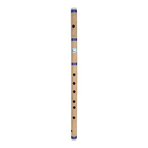Musical Combo Flutes B Tune 6 Hole (14 Inch) & C Natural Regular 7 Hole (19 Inch) Bamboo Flute Bansuri with Flute Carry Bag Free (English Note) By Indian Collectible