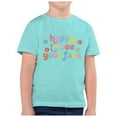 thumbnail image 1 of Chemises Filles Saison de Rentrée Scolaire Imprimé Col Rond Manches Courtes Hauts Filles Vert Menthe 8 Ans-9 Ans, 1 of 4