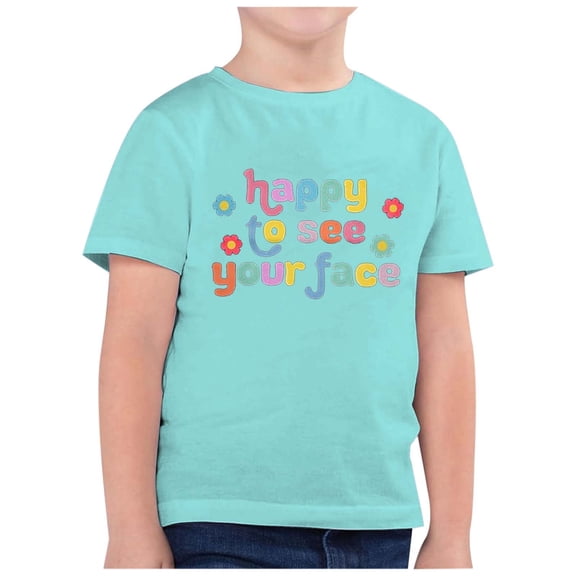 FUZHIQ Back To School Shirts for Teens Kids Loose Fit Cute Print Kindergarten Shirt for Boys Ventilated School Tee Tops 1-14 Years