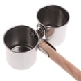 thumbnail image 4 of Tazas de alimentación para loros, comederos de platos de comida para pájaros de acero inoxidable, cuencos de jaula de agua dobles con soporte de abrazadera para cacatúas, periquitos, 4 of 7